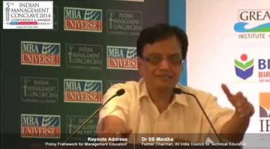 Indian Management Conclave:Top Management Lesson !amazing! : Dr SS Mantha