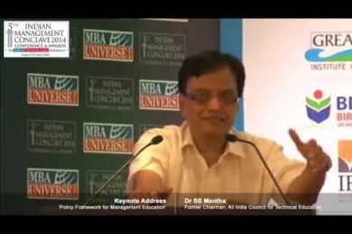 Indian Management Conclave:Top Management Lesson !amazing! : Dr SS Mantha