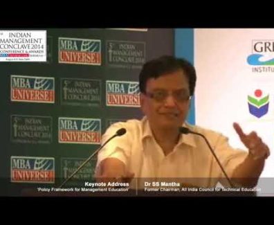 Indian Management Conclave:Top Management Lesson !amazing! : Dr SS Mantha