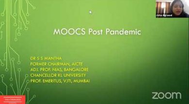 Master Class: MOOCS: Dr S S Mantha