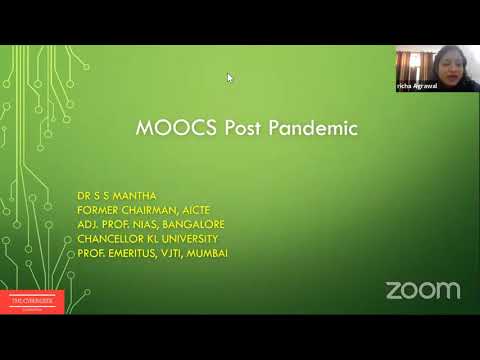 Master Class: MOOCS: Dr S S Mantha
